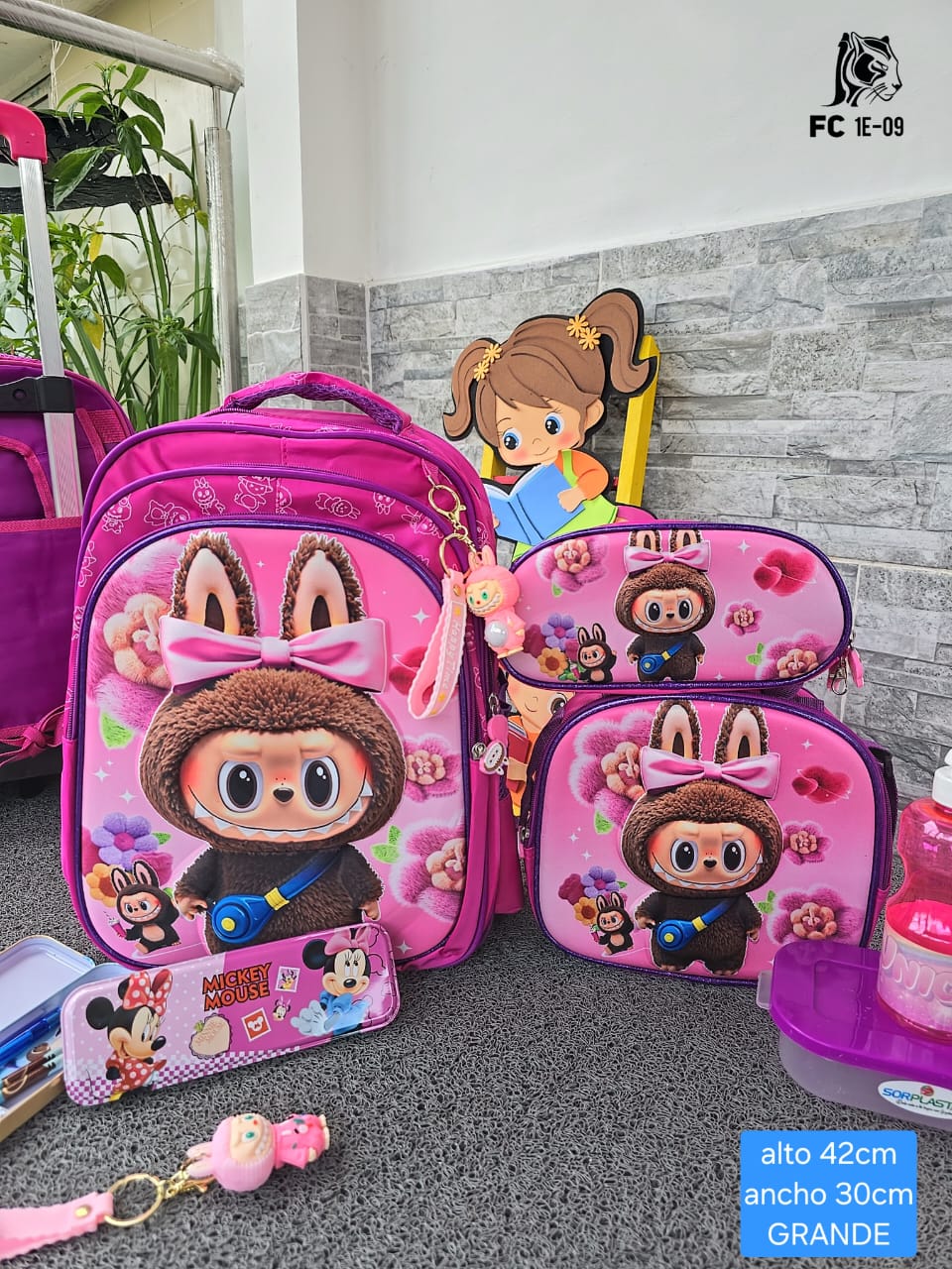 PROMO bolso morral trio niño importado + obsequio