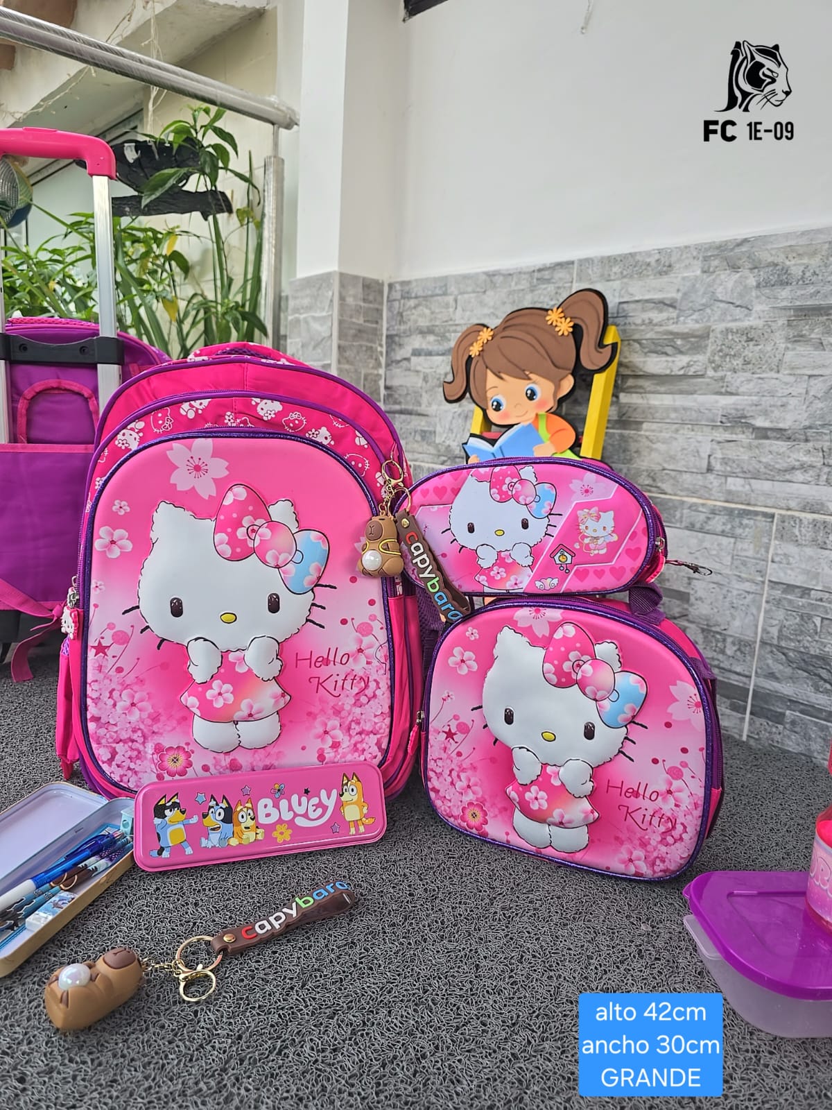 PROMO bolso morral trio niño importado + obsequio