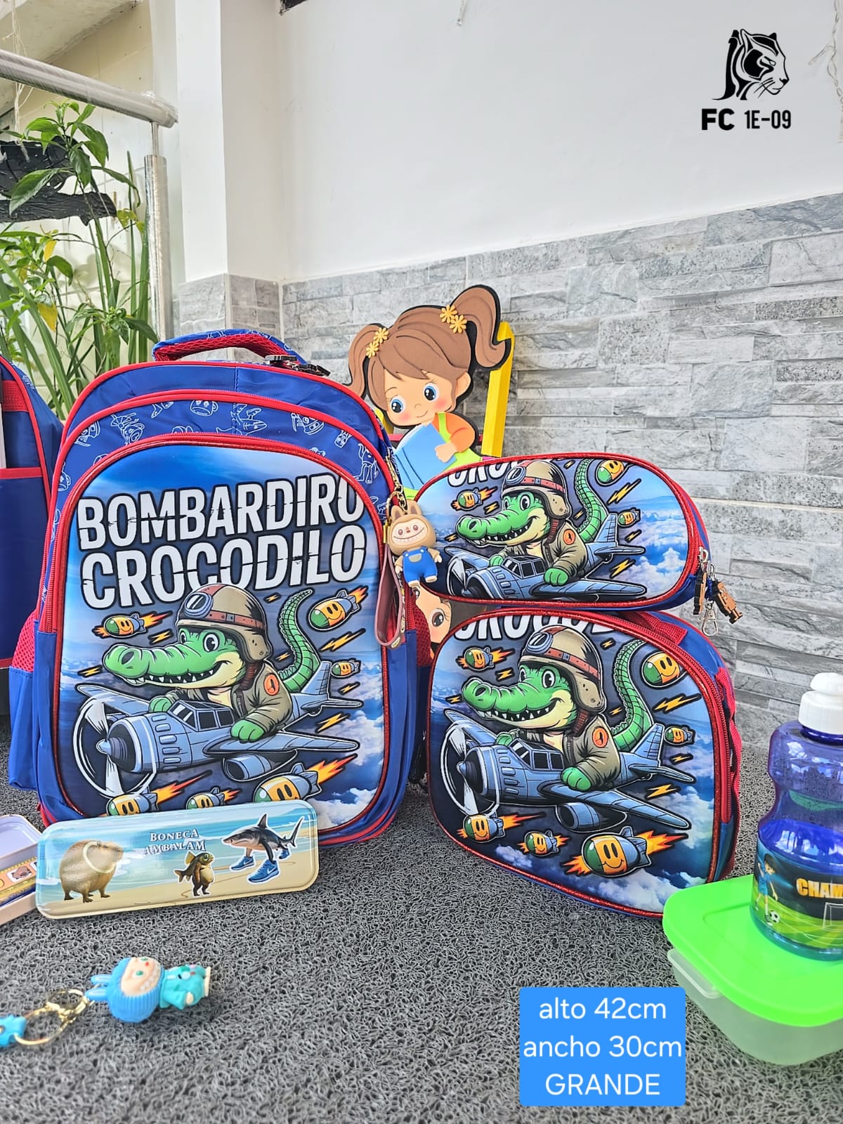 PROMO bolso morral trio niño importado + obsequio