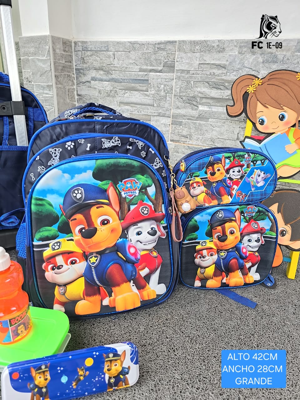 PROMO bolso morral trio niño importado + obsequio