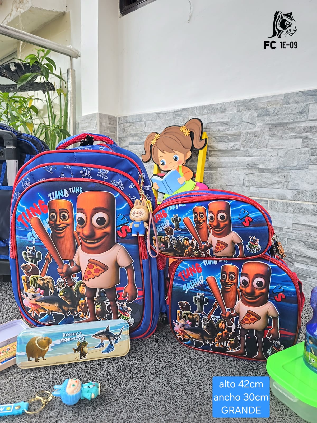 PROMO bolso morral trio niño importado + obsequio