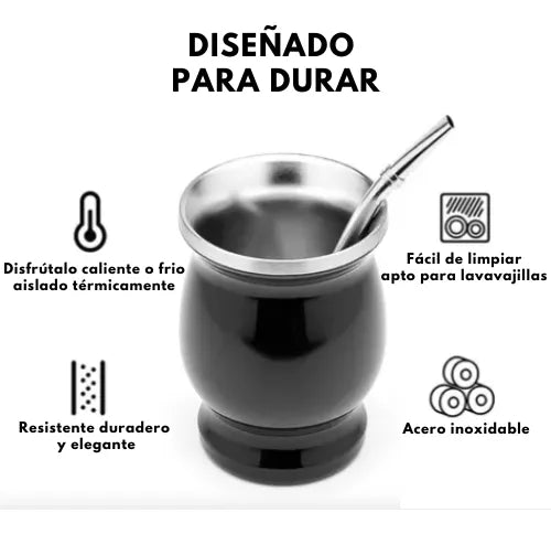 PROMO VASO MATE + BOMBILLA + CEPILLO