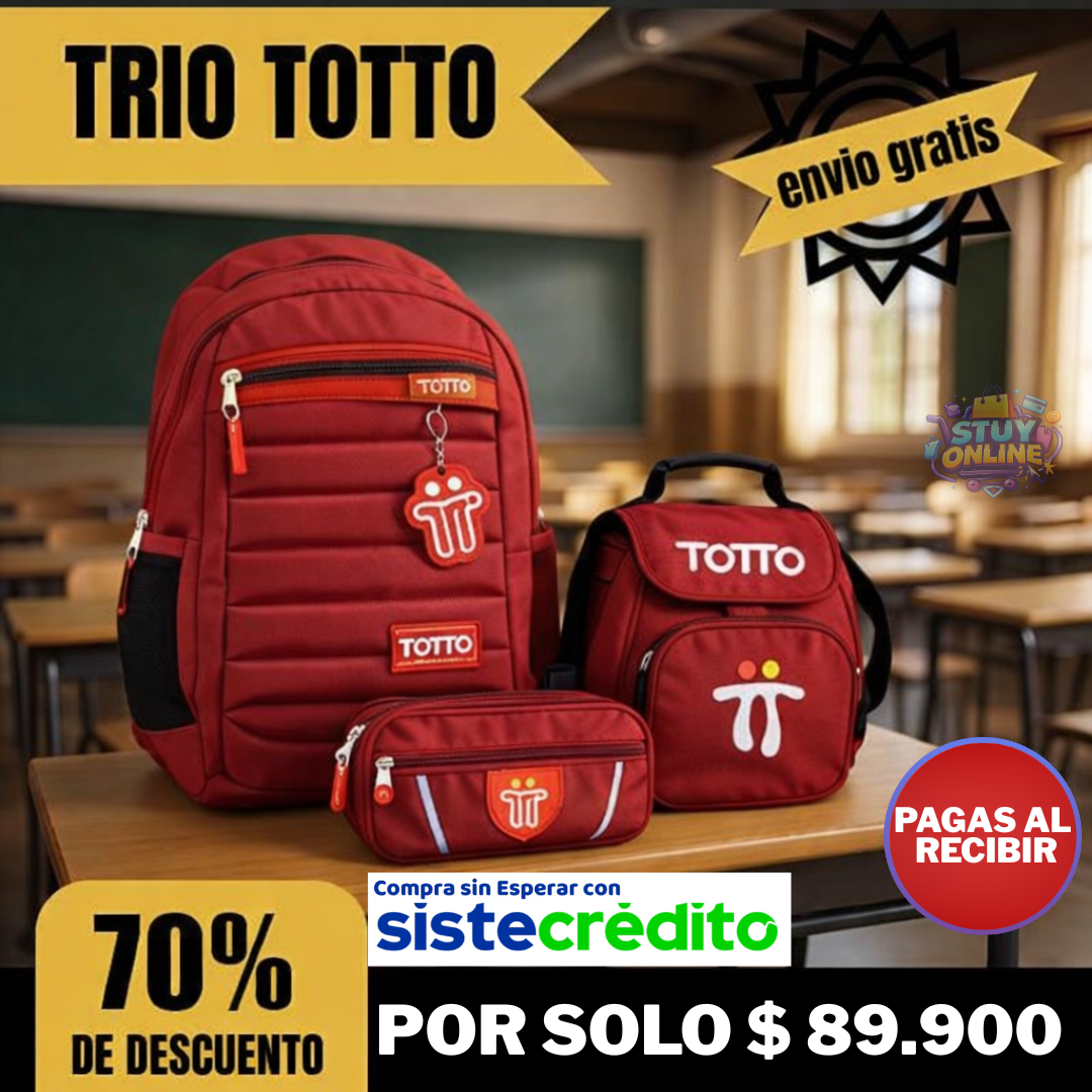 PROMO BOLSO TOTTO TRIO 3x1